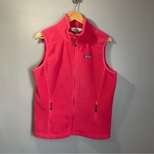 Vineyard Vines Westerly Fleece Vest Pink size medium with pockets